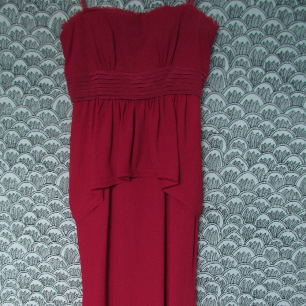 BCBG Ruella Sangria Full Length Formal Maxi Dress